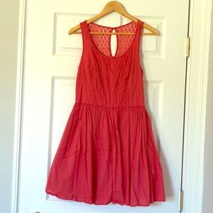 Coral sundress.